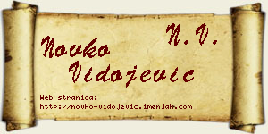 Novko Vidojević vizit kartica